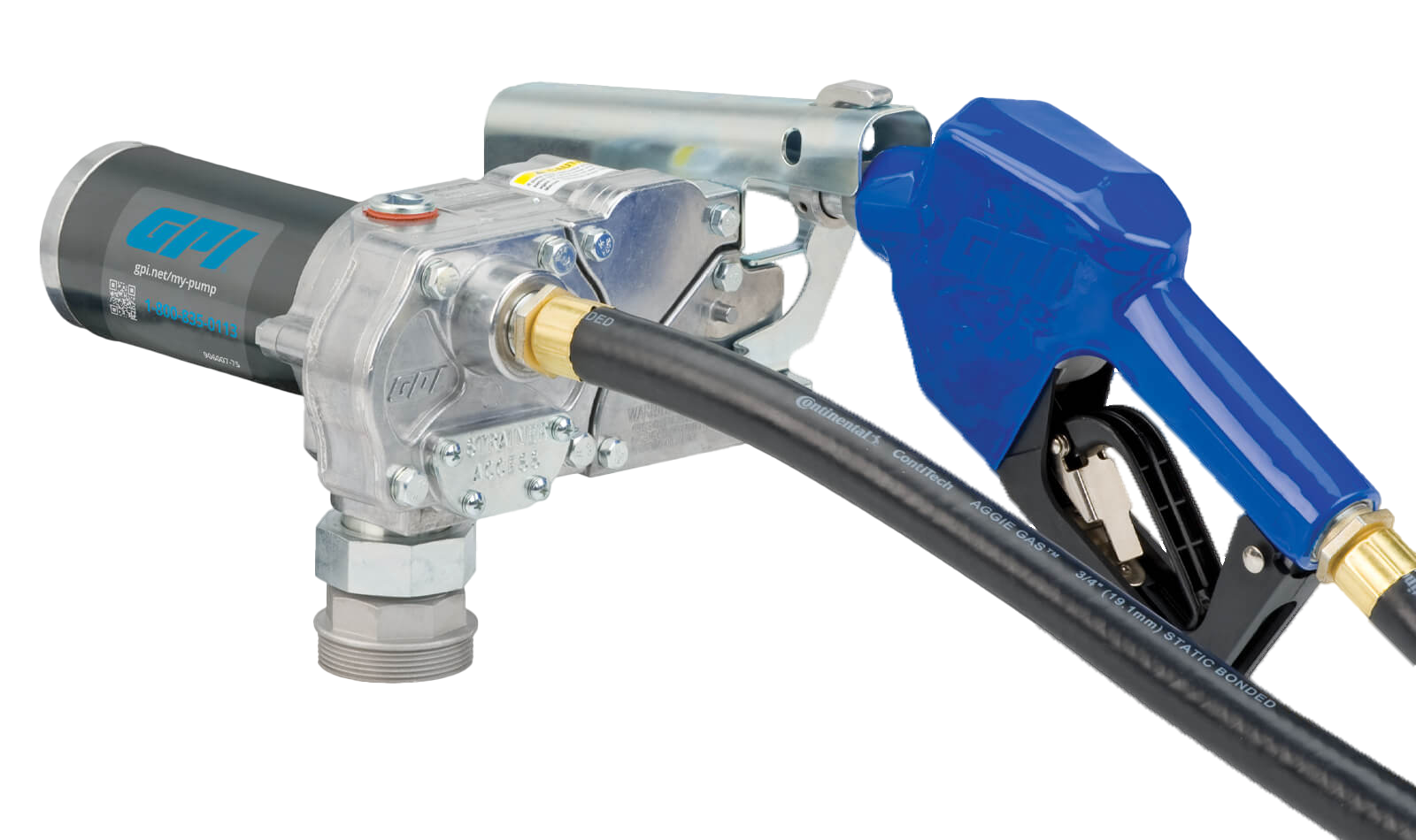 Electric pump GPI #M-1115S-AU (R666U-2-00), 110 volts, 45L/min (12GPM), automatic nozzle 3/4", hose 3/4"x12ft, telescopic suction pipe (15" @ 40") include